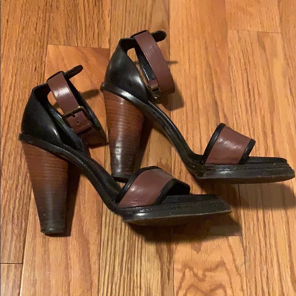 Derek Lam brown/black leather sandals - size 38 - Picture 3 of 5